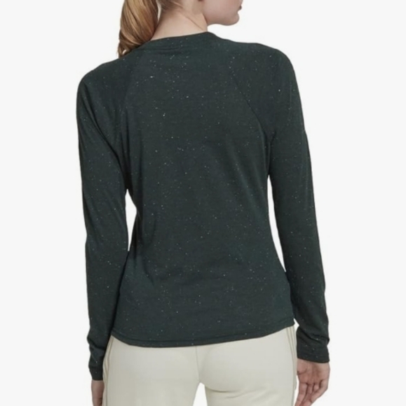 adidas Green Crew Neck Long Sleeve Graphic Tee - Picture 2 of 4